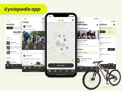 Cycling app adobexd bicycle biking cycling madewithadobexd riding sport workout