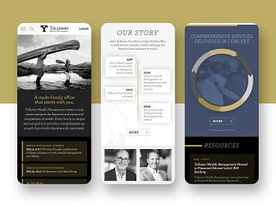 Tolleson Wealth Management agency branding branding design client work design mobile mobile design mobile ui ui uidesign ux ux ui web website