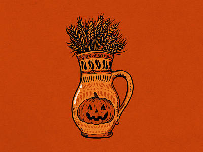 WEENZINE VI autumn drawing fall halloween halloween design illustration pen and ink vase