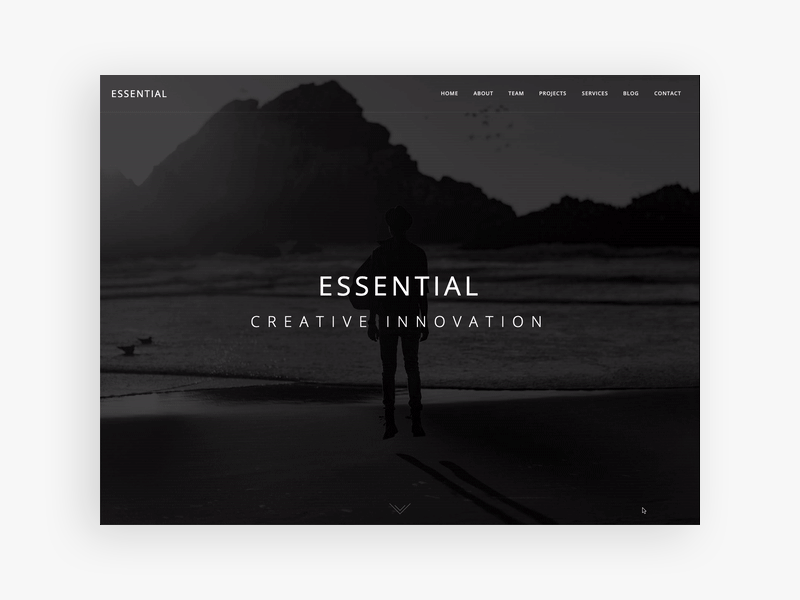 Example of Essential - Responsive Minimal One Page WordPress Theme