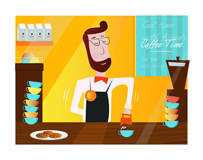 Barista design illustration vector векторная графика дизайн малюнок ілюстрація