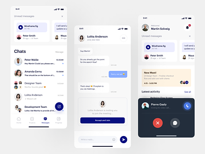 Task Manager – Messenger Menu apps clean ui incoming calling ios messenger messenger app mobile apps mobile design task management apps task manager ui uidesign uiux uxdesign