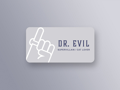 Business card for Dr. Evil business card card pinkie