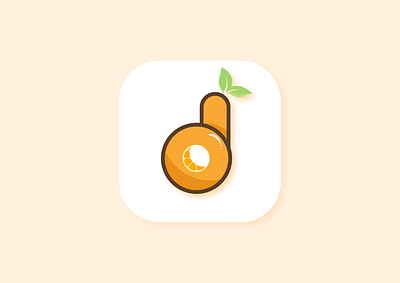 Orange 'd' Logo app design flat icon illustration illustrator logo typography vector web