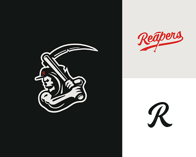 Reapers Baseball baseball identity baseball logo baseball script branding logo mark logodesign reaper vector