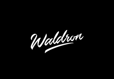 Waldron logotype design flat hand crafted handwriten handwriting font lettering logo logotipo logotype type typogaphy