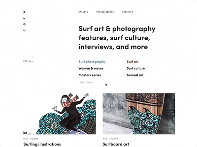 Animated user journey animation art blog clean css animation features minimal surf surf art surfing web animation web design web development website