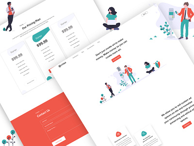 SaaS Landing Page adobe xd app design dribbble mobile ui ux web website