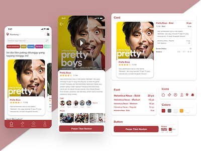 Movie Ticket Booking Application adobe xd film mobile movie booking ui uiux ux
