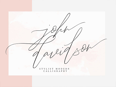 John Davidson Script beautiful font calligraphy classy contemporary cursive font elegant fashion font lettering logotype lovely merchandise script signature signature font sophisticated stylish sweet trendy wedding