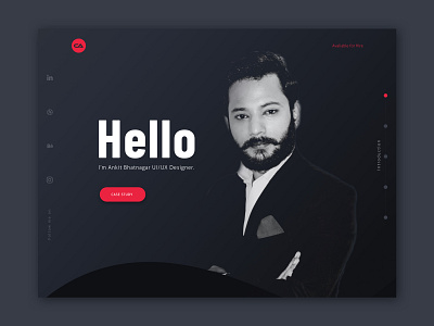 Portfolio Website #1View casestudy creative creative design design designer front hire me introduction portfolio portfolio design portfolio site portfolio website ui ui design ux ux design website