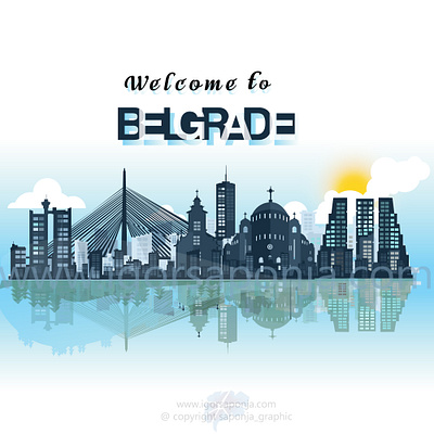 Welcome to Belgrade by Igor Saponja adobeillustator branding graphic design illustration illustrator logo logo design typography ui ux vector