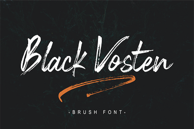 Black Vosten || Brush Font best branding brush font hand lettered font lettering logo logotype script vector