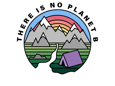 There is No Planet B bright flatdesign flatvector illustrator minimal minimalist simple tshirt design vector vectorart vectorillustration