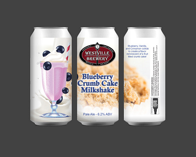 Westville Brewery Blueberry Milkshake Crumb Cake - Pale Ale adobe illustrator beer branding craftbeer design graphic design illustration product design vector