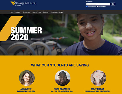 WVU Summer Term Website branding design marketing responsive typography vector website