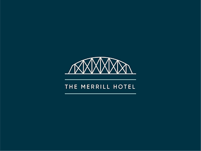 The Merrill Hotel bridge hotel icon logo merrill