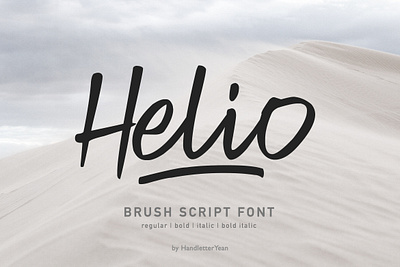 Helio branding brush brush font design font font design font family fonts handlettering handwritten illustration logo script typeface typography vector