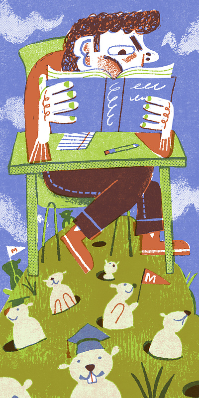 Little Gophers college editorial illustration