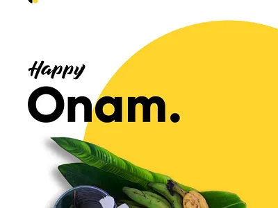 Happy Onam design illustration photoshop poster typography wishes