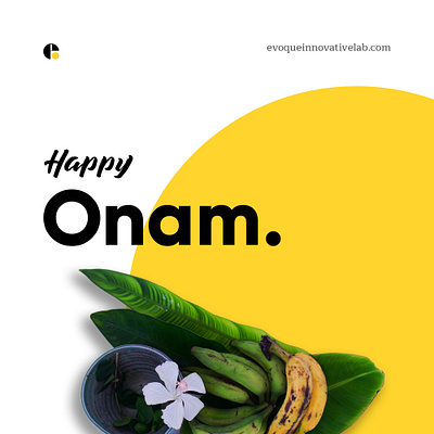 Happy Onam design illustration photoshop poster typography wishes