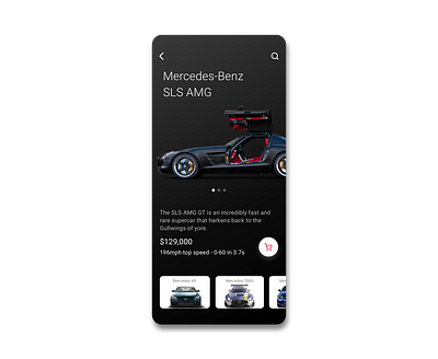 Mercedes Concept App app car clean dark mode dark theme design ios ios app minimal mobile sketch ui