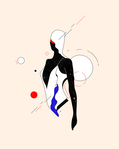 Orbits abstract character color design fashion illustration illustrator magical minimal vector