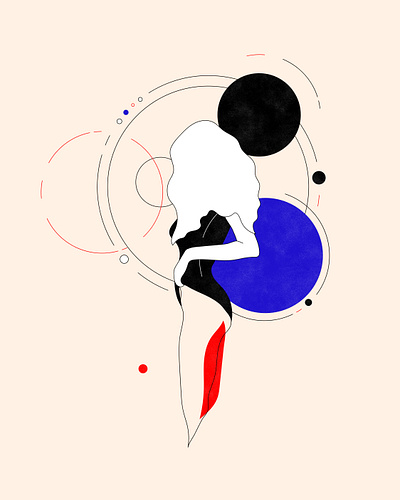 Orbits abstract character color design fashion illustration illustrator magical minimal vector