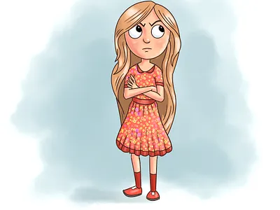 kid adobe illustrator animation cartoon cartoon character character cute girl design girl illastration illustraion kid red