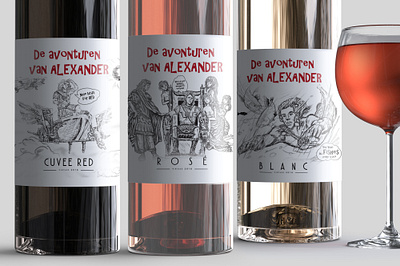 De avonturen van Alexander wine label design alexander alexander the great bottle bottle label illustration mockup packaging photoshop wine wine label