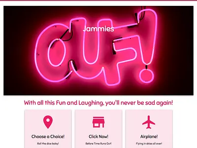 jammies design fun happy laughing pink webdesign website