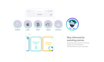 Stories Feature - Investment App app finance finance app fintech invest investing investment