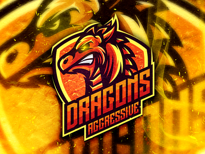 Dragons esport logo art designs dragon esports esports logo fire games illustration logo skull sports vector