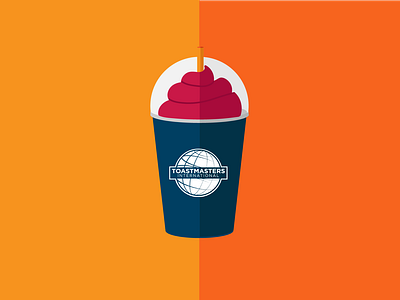 Oh! Thank Heaven Toastmasters 2d 7 eleven 711 7eleven branding design drink flat illustration illustrator public speaking shadow slurpee toast toastmasters vector