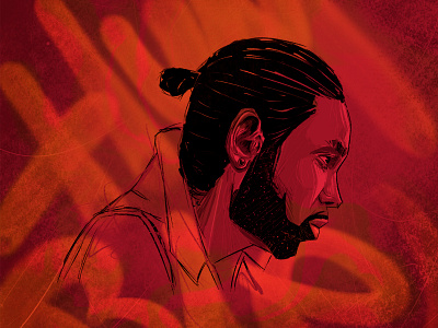 Humble. illustration kendrick lamar red