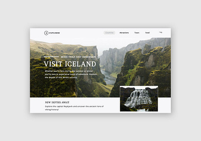 Travel Landing page clean ui design ui ui patterns uidesign ux webdesign