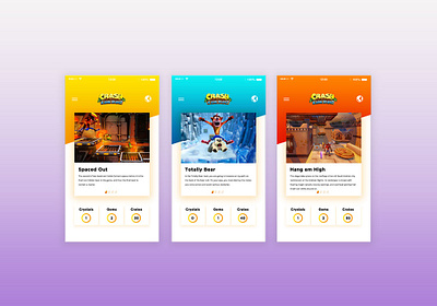 Crash Level UI adobe illustrator adobe photoshop clean ui design illustrator ui ui patterns uidesign ux webdesign