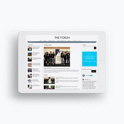 The Forum's New Website landing page news design ux website design