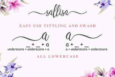 Preview font Sallisa best branding brush design fashion font lettering logo logotype script