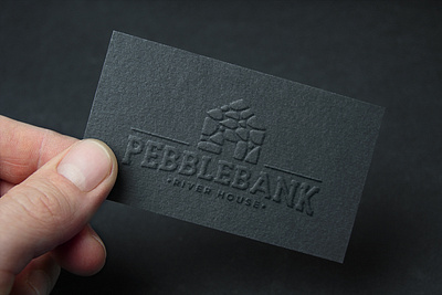 Pebblebank Business Card branding business card creative letterpress logo logo design logodesign monogram wiltshire
