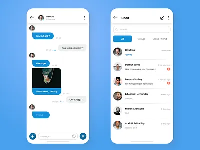 Direct messaging app app design dailyui dailyui013 ui uidesign