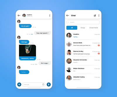 Direct messaging app app design dailyui dailyui013 ui uidesign