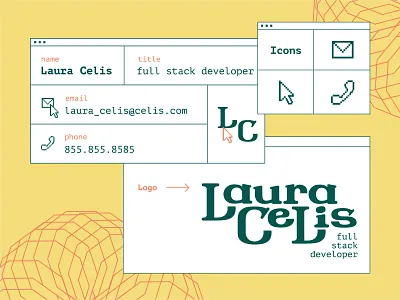 Developer Branding branding browser code coder computer cursor design developer drawing envelope experimental icon illustration logo phone pixel pixelated type typography wordmark