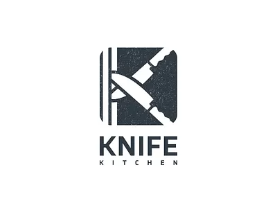 Knife Kitchen Logo brand branding design designer garagephic studio graphic icon illustration kitchen kitchen logo knife knife logo letter k logo logodesigner vector