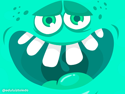 Blue BIG monster! color design design art designer eduardo toledo illustration illustrator monster monsters photoshop vector webdesign