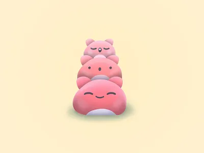 Three Cuteness adobe photoshop art cartoon cartoon character design digital painting illustration