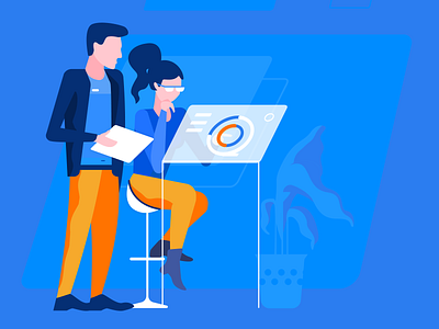 Support complex and highly loaded systems illustration branding company design illustration portfolio process studio ui users vector