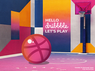 Hello Dribbble! debut debut shot design first first post firstshot hello hello dribble hi illustration invite