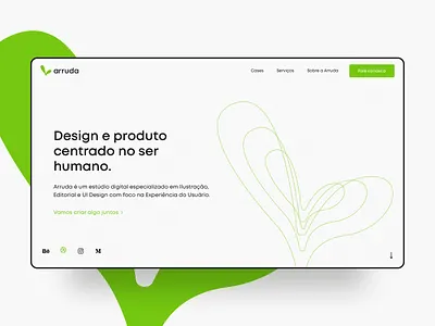 Estúdio Arruda - Landing Page arruda branding clean ui design homepage illustration interface landing page leaf minimal portfolio product product design ui ux web