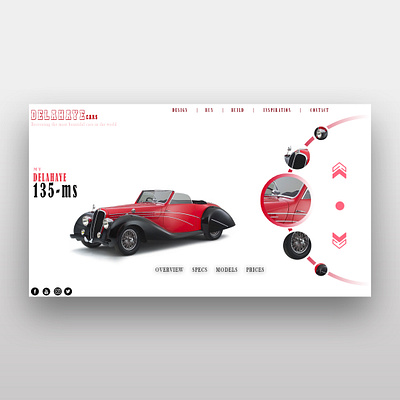 DELAHAYE cars branding car car design design illustration logo trending ui uidesign uiux ux webdesign website website concept